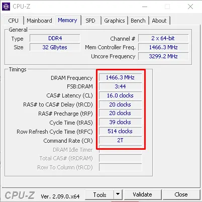 Diagnostyka profilu XMP - CPU-Z